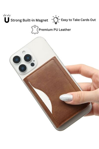 Paladyum Case MagSafe Özellikli Taba Manyetik Kartlık Cüzdan 5 Bölmeli