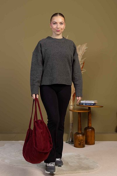 fluffy Mute Bag Claret Red / Claret Red 00S Shopper Bag Zippered Lined Shoulder Bag (32/36)
