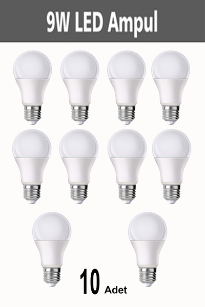 Eslight 9 Watt Tasarruflu Led Ampul Beyaz Işık 6500K E84A