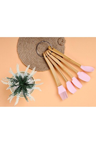 şirin eşyalarım 5-Piece Mini Silicone Kitchen Set / Pink