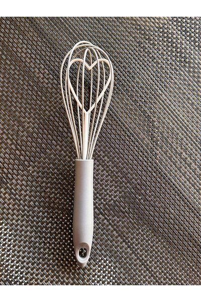 şirin eşyalarım Gray Heart Silicone Whisk - 26 cm / 1 Piece