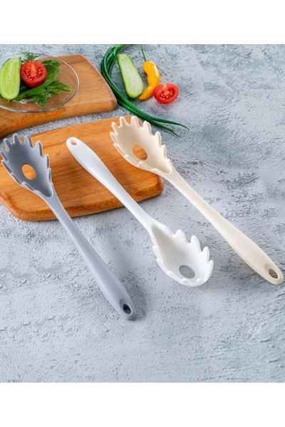 şirin eşyalarım Silicone White Pasta Scoop - 29 cm / 1 Piece