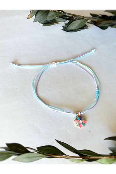 Atölye Merdiven Multiple String Daisy Anklet Pastel Colored