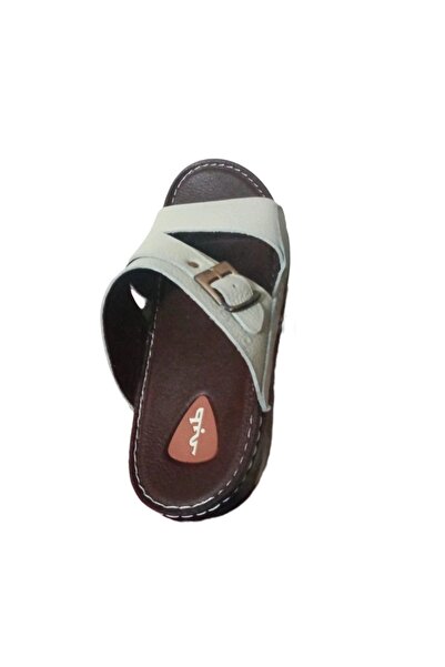 Handmade Men's Natural Leather Slippers; Handmade Men's Natural Leather Sandals with Leather Sole
