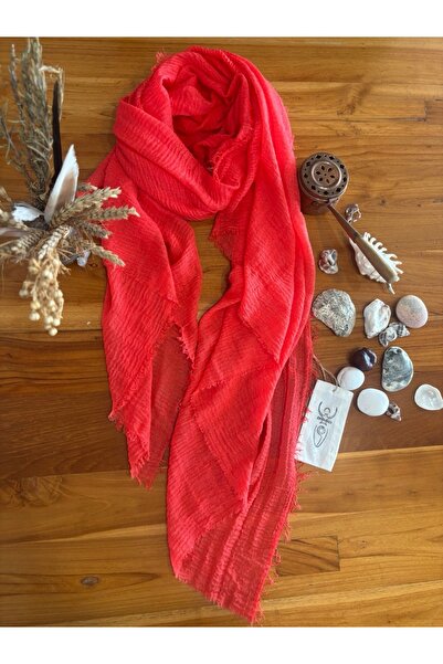 Chinko YUMUŞACIK UNISEX TÜLBENTBEZİ DOKUSUNDA DÖKÜMLÜ  MODERN  RENK ŞAL / PAREO