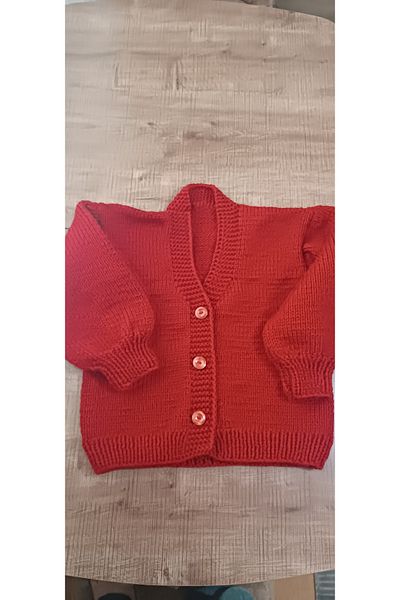 EL ÖRGÜSÜ CİCİ BEBE Hand Knitted Crop Cardigan