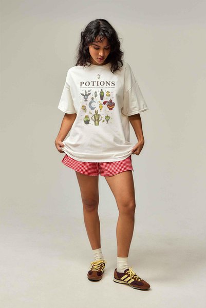Tee&more. Unisex Oversize Hogwarts Potions T-Shirt