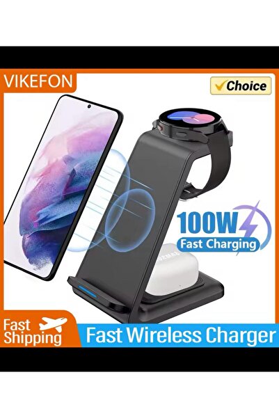 Holatec 3 In 1 Kablosuz Ultra Ince Alüminyum Döküm Sertleştirilmiş Cam 15w Hı...