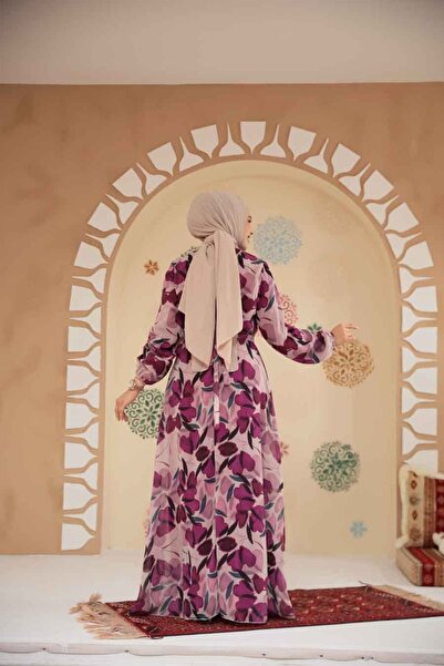 Neva Style Φόρεμα Hijab με μοτίβο λουλουδιών 279901MU