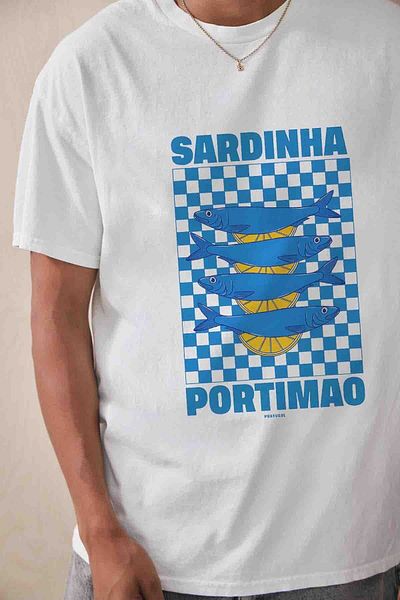Tee&more. Μπλουζάκι Premium Unisex Oversize με στάμπα σαρδέλας