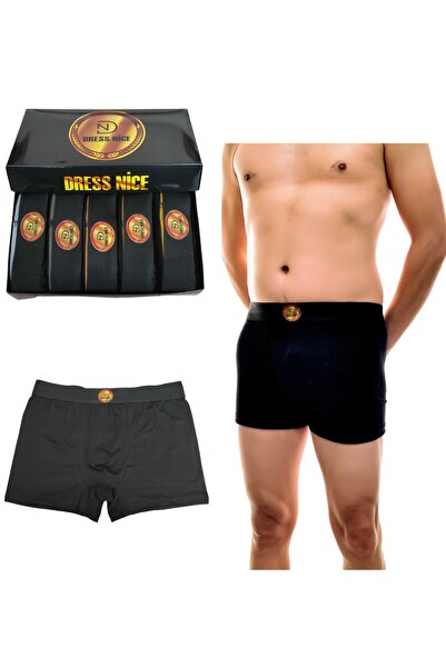 Butik 5'li lüks kutulu pamuklu likralı erkek boxer, hediyelik,damat bohçası
