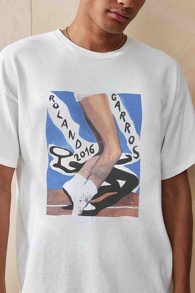 Tee&more. Μπλουζάκι Unisex Oversize 2016 Roland Garros Printed Premium