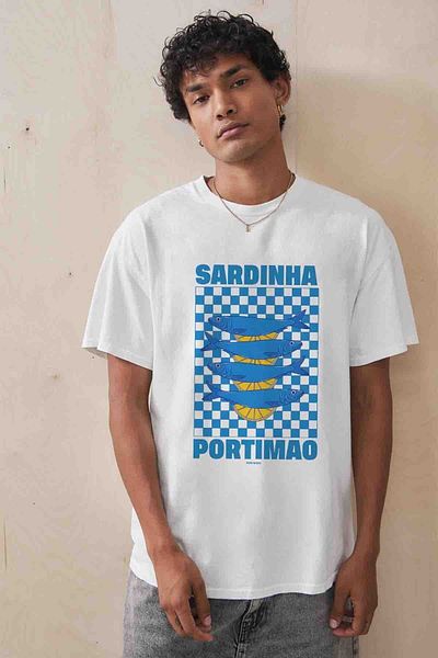 Tee&more. Μπλουζάκι Premium Unisex Oversize με στάμπα σαρδέλας