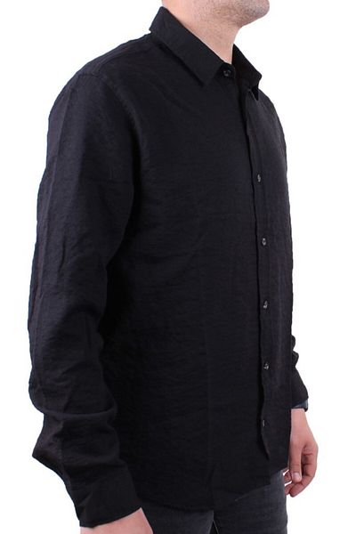 DAGOSTER Dmg23-129627 Μαύρο Casual Regular Fit Ανδρικό πουκάμισο με μακριά μανίκια