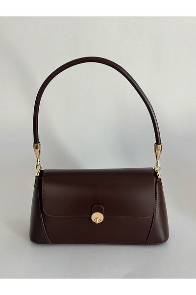 Boutiquehaki Geanta Caryle Baguette - Culoare Bitter Brown