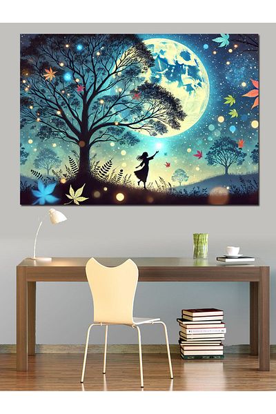 Tablomega Dans la lumina lunii Pânză decorativă - Lemn MDF