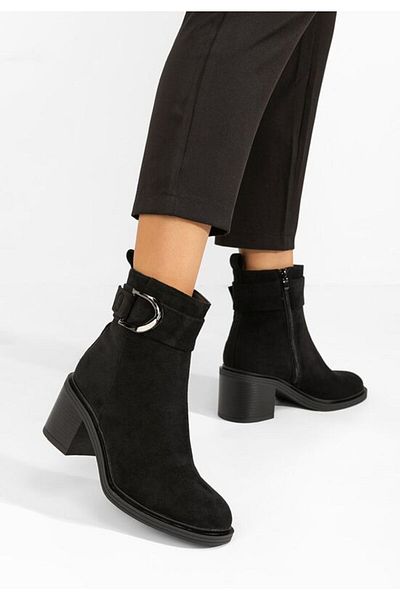 B T Shoes Women's ankle boots with heel Driana V4 black