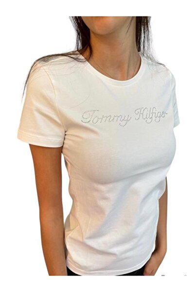 Tommy Hilfiger stone colo cotton slim women's t-shirt