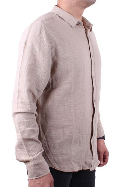 DAGOSTER DMG23-128281 Ανδρικό πουκάμισο με μακρύ μανίκι Stone Casual Regular Fit