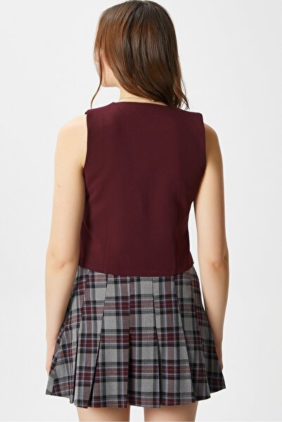 Ritnice Women's Milena Lined Claret Red Vest