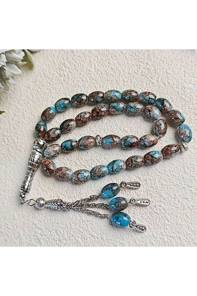 FM Handmade Turquoise Color Prayer Beads Stylish Gift Suitable for Collectible and Daily Use