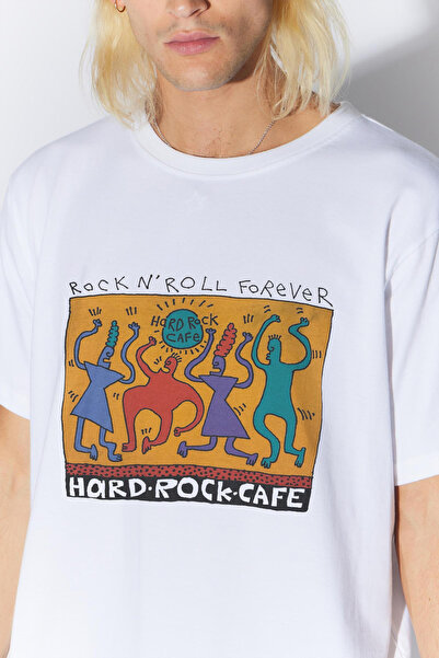 Tee&more. تي شيرت هارد روك كافيه مطبوع للجنسين مقاس كبير