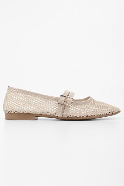 Shoeberry Dámské baleríny Lume Skin Mesh s páskem