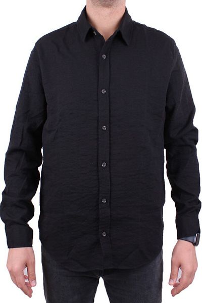 DAGOSTER Dmg23-129627 Μαύρο Casual Regular Fit Ανδρικό πουκάμισο με μακριά μανίκια