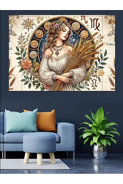 Tablomega Διακοσμητικός καμβάς Başak Ve Woman Art - Ξύλινος πίνακας MDF