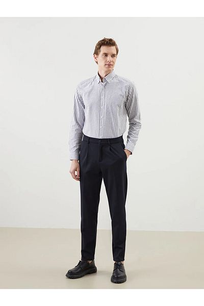 LC Waikiki Ανδρικό ριγέ μακρυμάνικο πουκάμισο LCWAIKIKI Classic Regular Fit