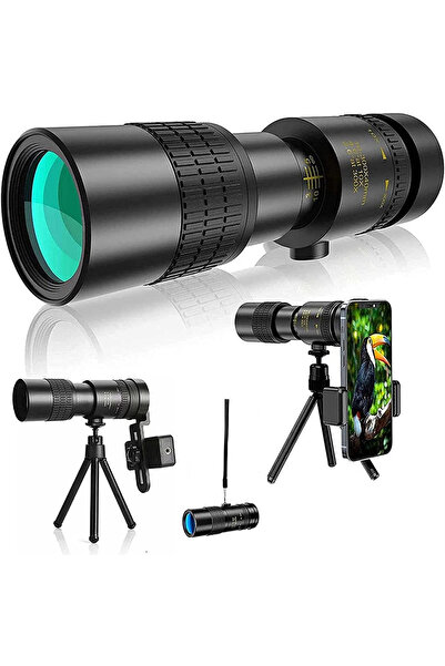 MultiZone 10-300x40 HD Zoom Monoküler Teleskop Dürbün Telefon Uyumlu Taşınabilir Optik Lens