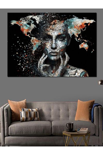 Tablomega Pictură Decorativă Pictură Lumea Colorată - Lemn MDF