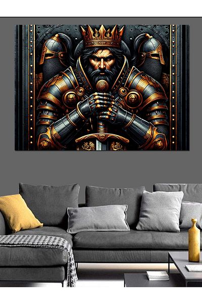 Tablomega Pânză decorativă Armored King - Lemn MDF