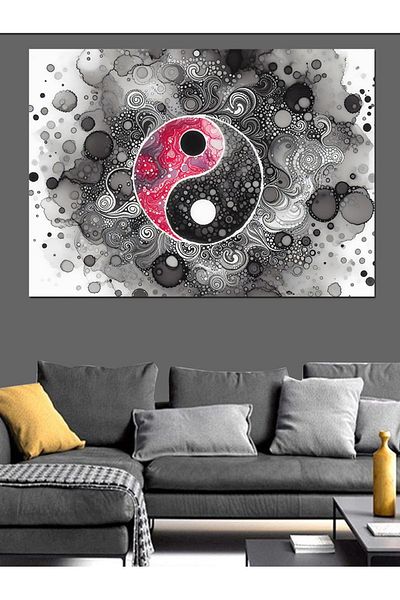 Tablomega Pânză decorativă Yin Yang - Lemn MDF