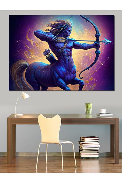 Tablomega Figurină Centaur Zodia Arc Pe Pânză Decorativă - Lemn MDF