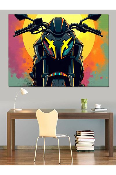 Tablomega Pânză decorativă pentru motociclete strălucitoare - MDF Lemn