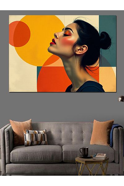 Tablomega Pânză decorativă pentru femei de artă modernă - Lemn MDF