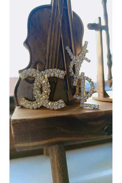 Zanora CC sly broş gold 2 li takım