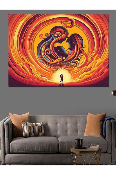Tablomega Dansul Inimilor Cosmice Pânză Decorativă - Lemn MDF Pictură