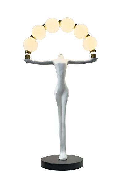 Genel Markalar Beyaz Heykel Masa Lambası