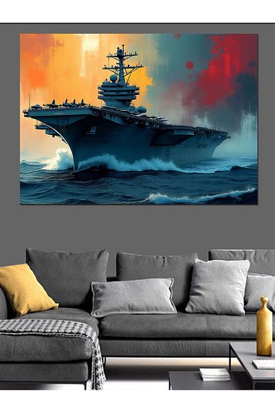 Tablomega Plasa de Avion Pe Marea Decorativa Canvas - MDF Lemn Tabla