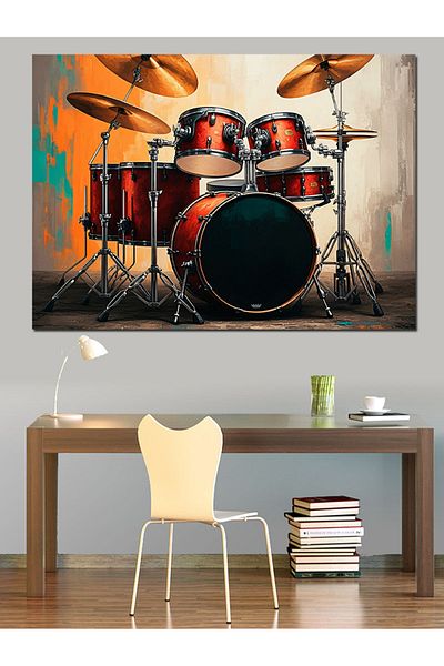 Tablomega Set de tobe roșii Pânză decorativă - MDF Lemn