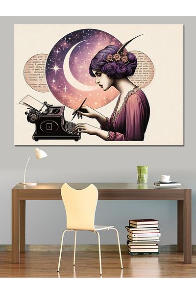 Tablomega Pânză decorativă pentru femei Yazar - Lemn MDF