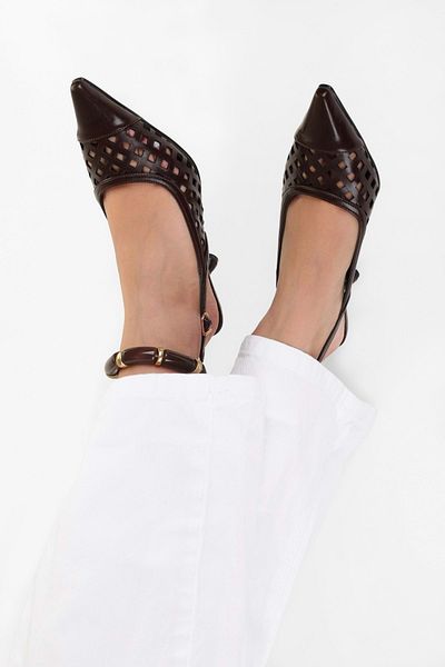 Shoeberry Women's Jade Bitter Brown Skin Stiletto