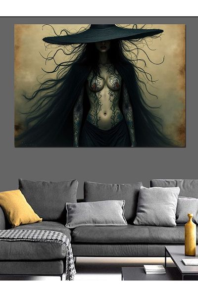 Tablomega Pânză decorativă Dark Witch - Lemn MDF