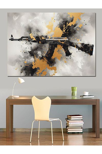 Tablomega Pânză decorativă Ak-47 - Lemn MDF