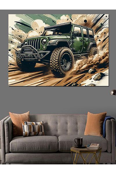 Tablomega Pânză decorativă Jeep Off-Road - Lemn MDF
