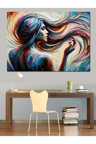 Tablomega Pânză decorativă pentru păr colorat - Lemn MDF