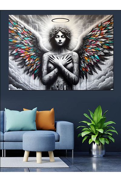 Tablomega Pânză decorativă Nu Angel - Lemn MDF