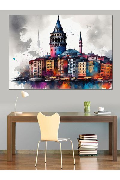 Tablomega Διακοσμητικός καμβάς Galata Tower - Ξύλινος πίνακας MDF